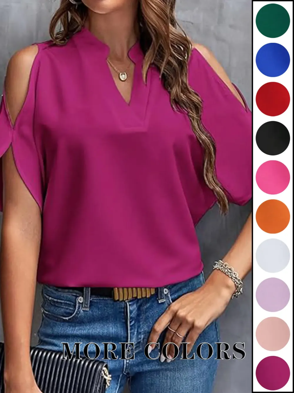 Women's Solid-Color Slim-Fit Casual T-Shirt