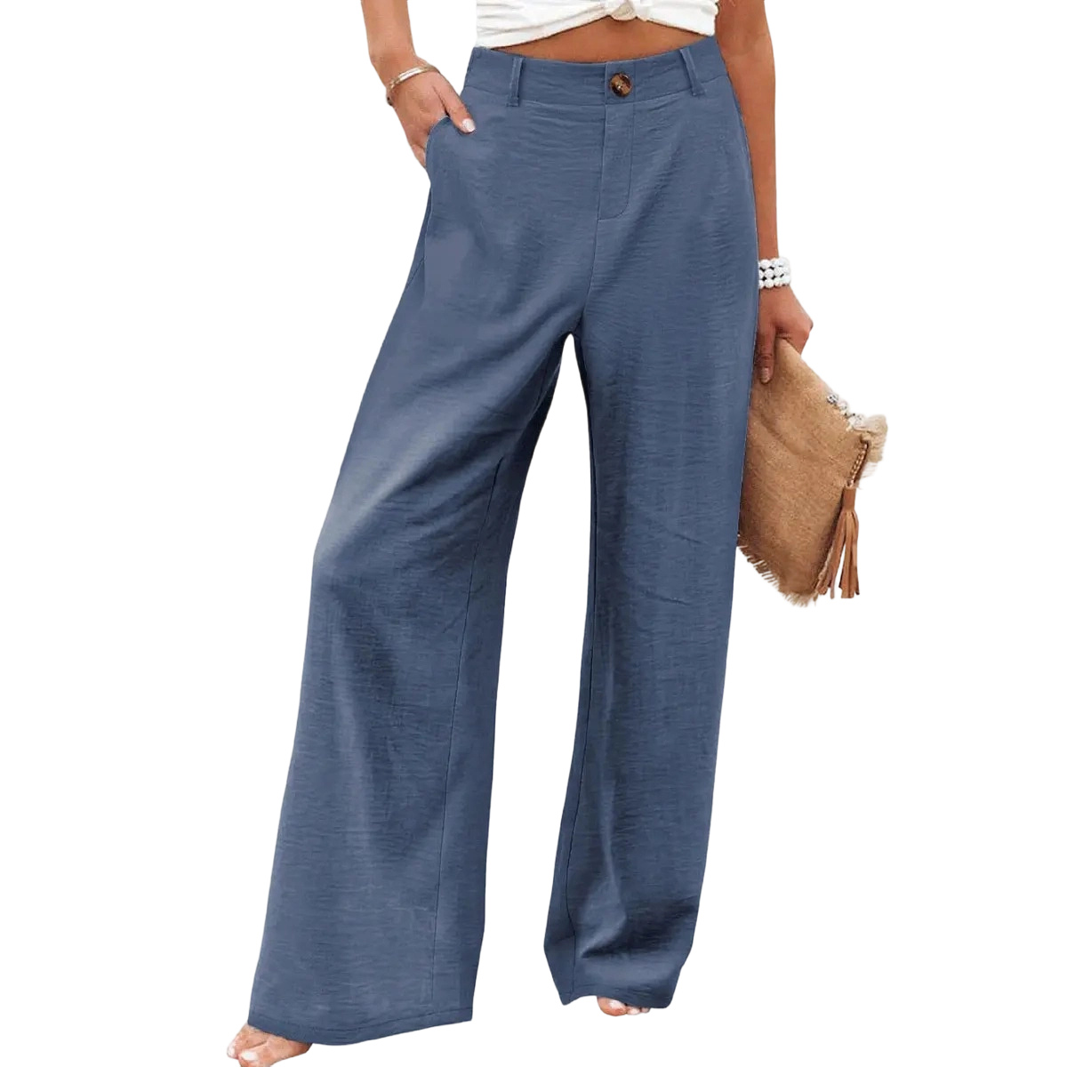Women's Cotton Linen Pants | Summer 2026 Trendy High Waisted Wide Leg