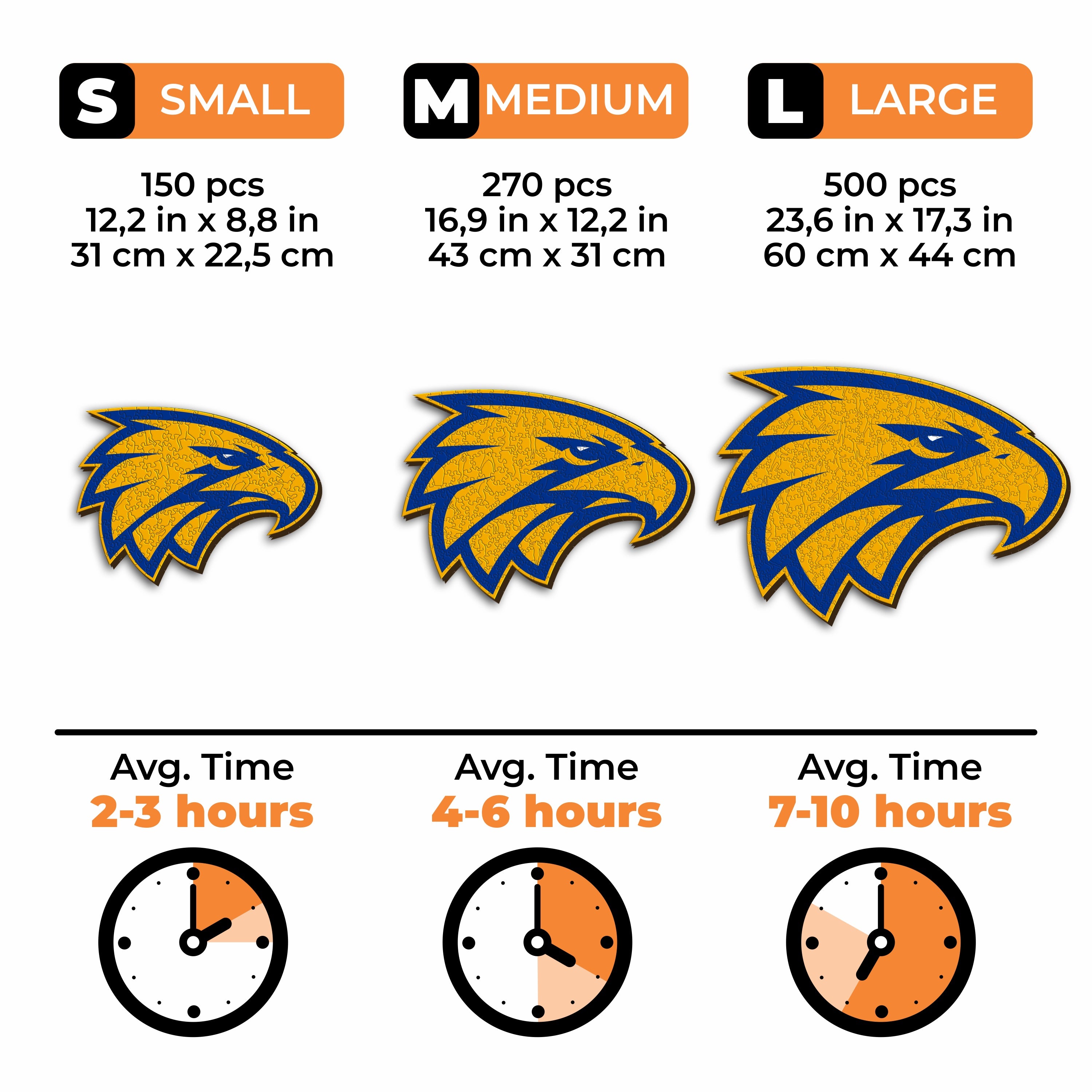 West Coast Eagles FC Logo - Wooden Puzzle