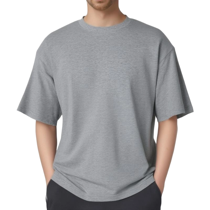 No Sagging! Heavyweight Oversized TShirts - Shape-Retaining, Thick Cotton, Strong Neckline & Premium Look Mens Tshirts Crewneck Tees for Summer & Spring
