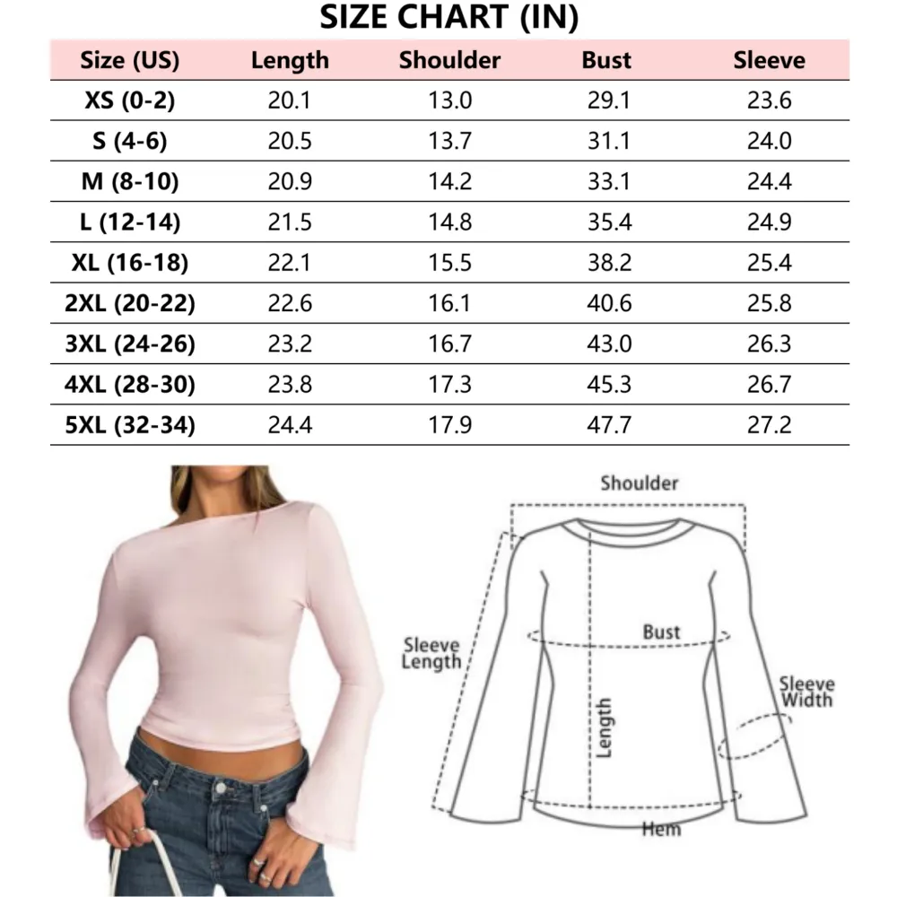 Women's Long Bell Sleeve Shirts