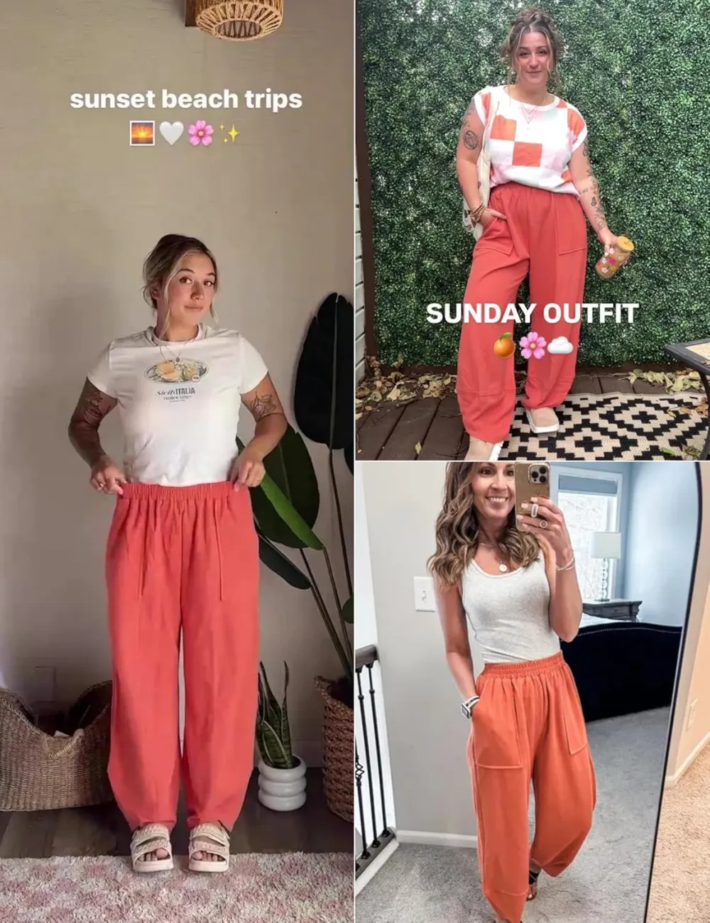 Women's Wide Leg Harem Pants Casual Palazzo Pants with Pockets High Waist Relaxed Fit