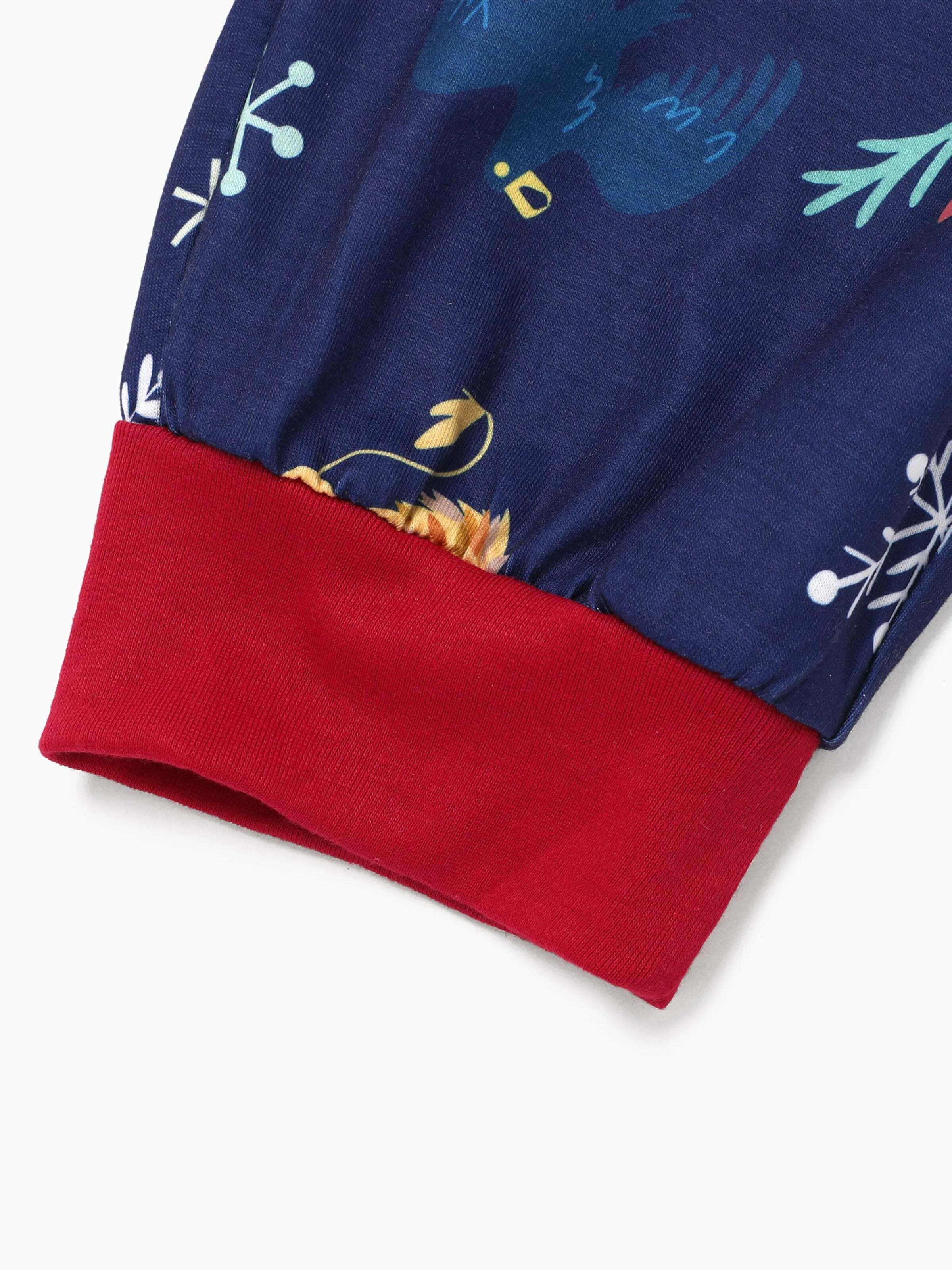 Christmas Family Matching Hogwarts Print Pajamas Sets with Christmas Socks