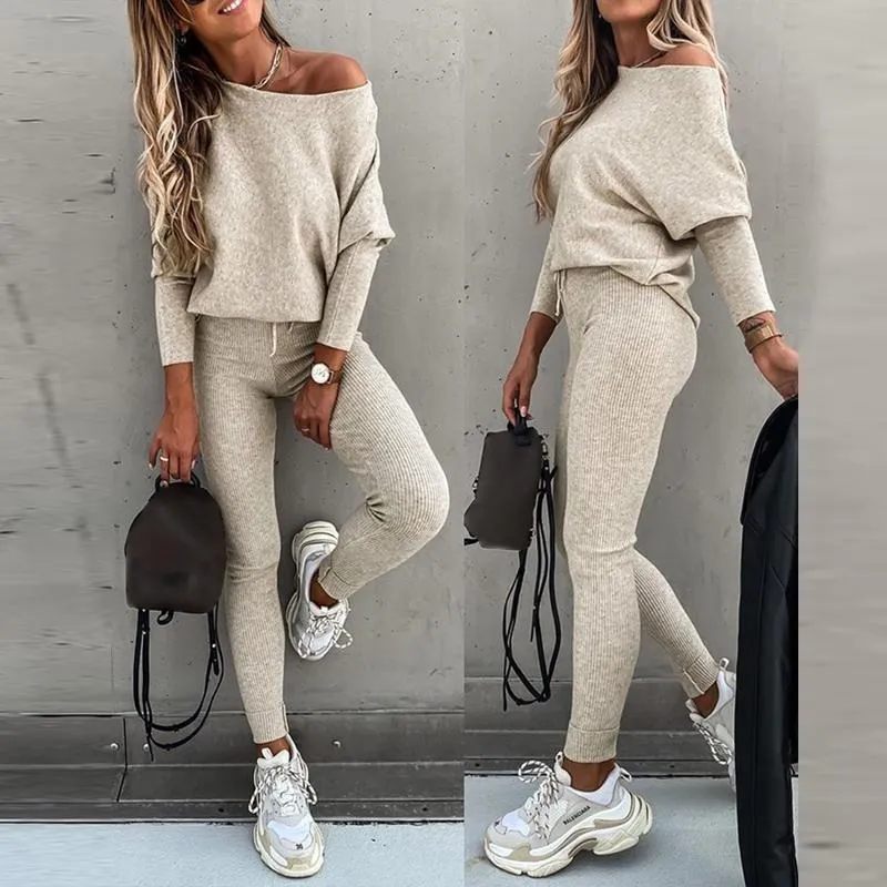 Women's 2 Piece Lounge Outfit Long Sleeve