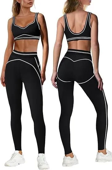Women's 12-Pack Activewear Set — Sports Bras & Butt-Lifting Leggings for Workouts and Yoga