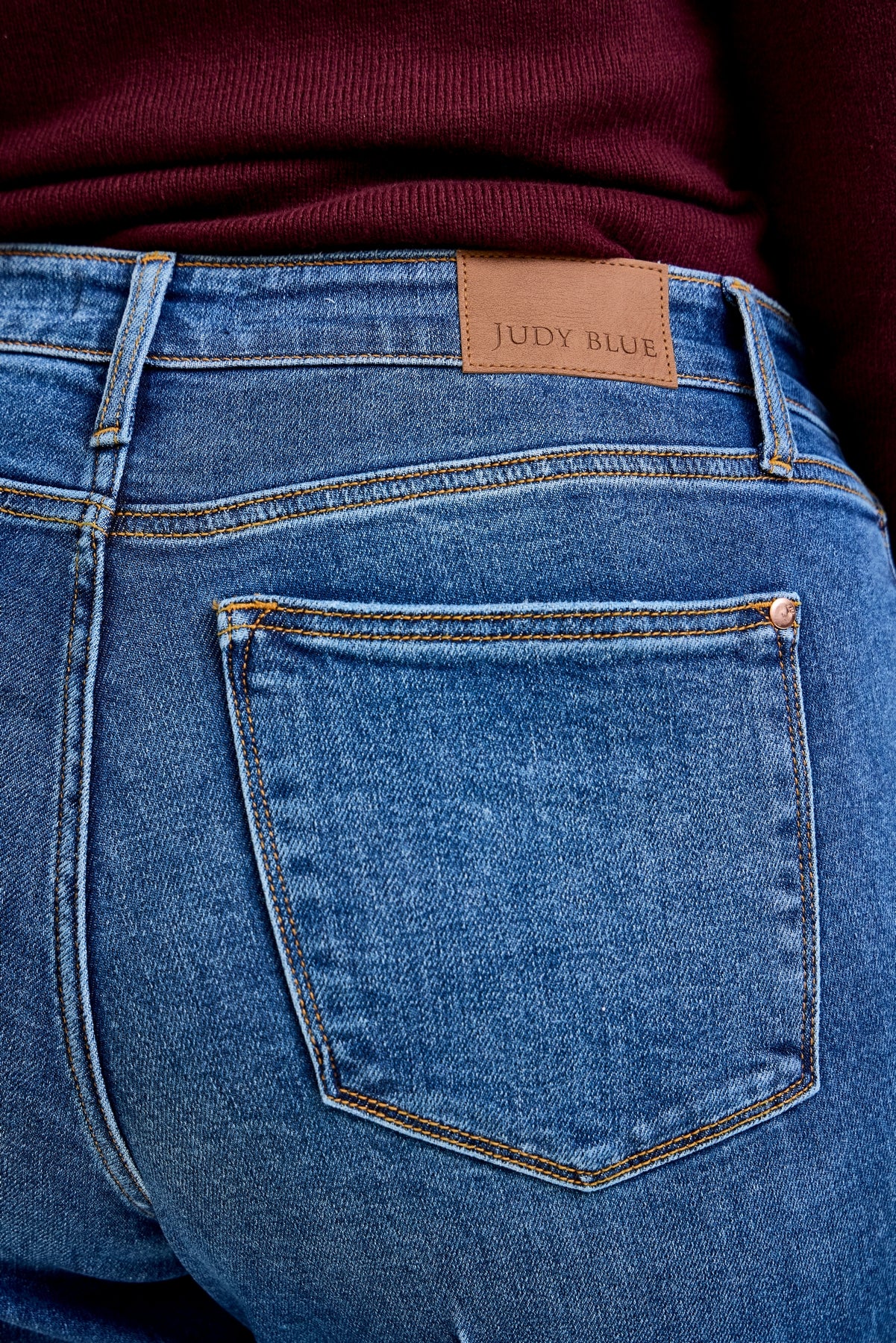 Sally High Rise Front Seam Detail & Cuffed Straight Fit Jeans - PLUS