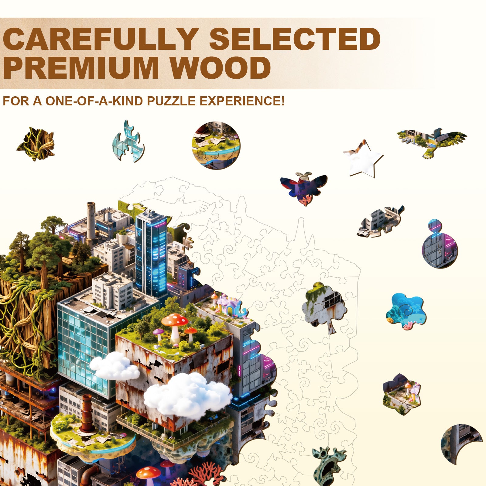 Shifting City Wooden Jigsaw Puzzle