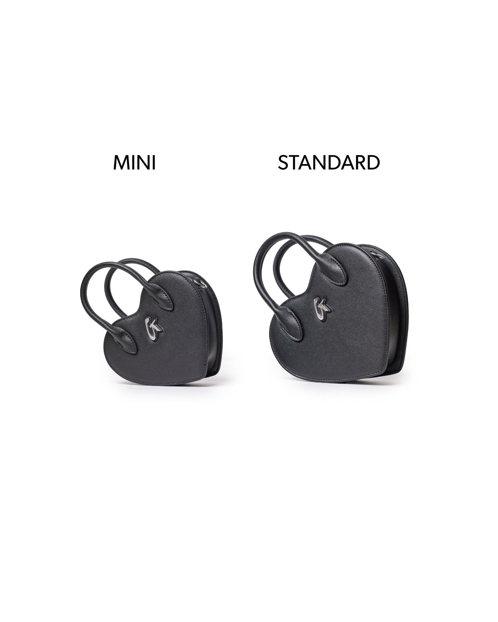 MINI HEART BAG - BLACK