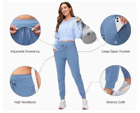 Women's Highwaist Fleece Lined Warm Water Resistant Joggers