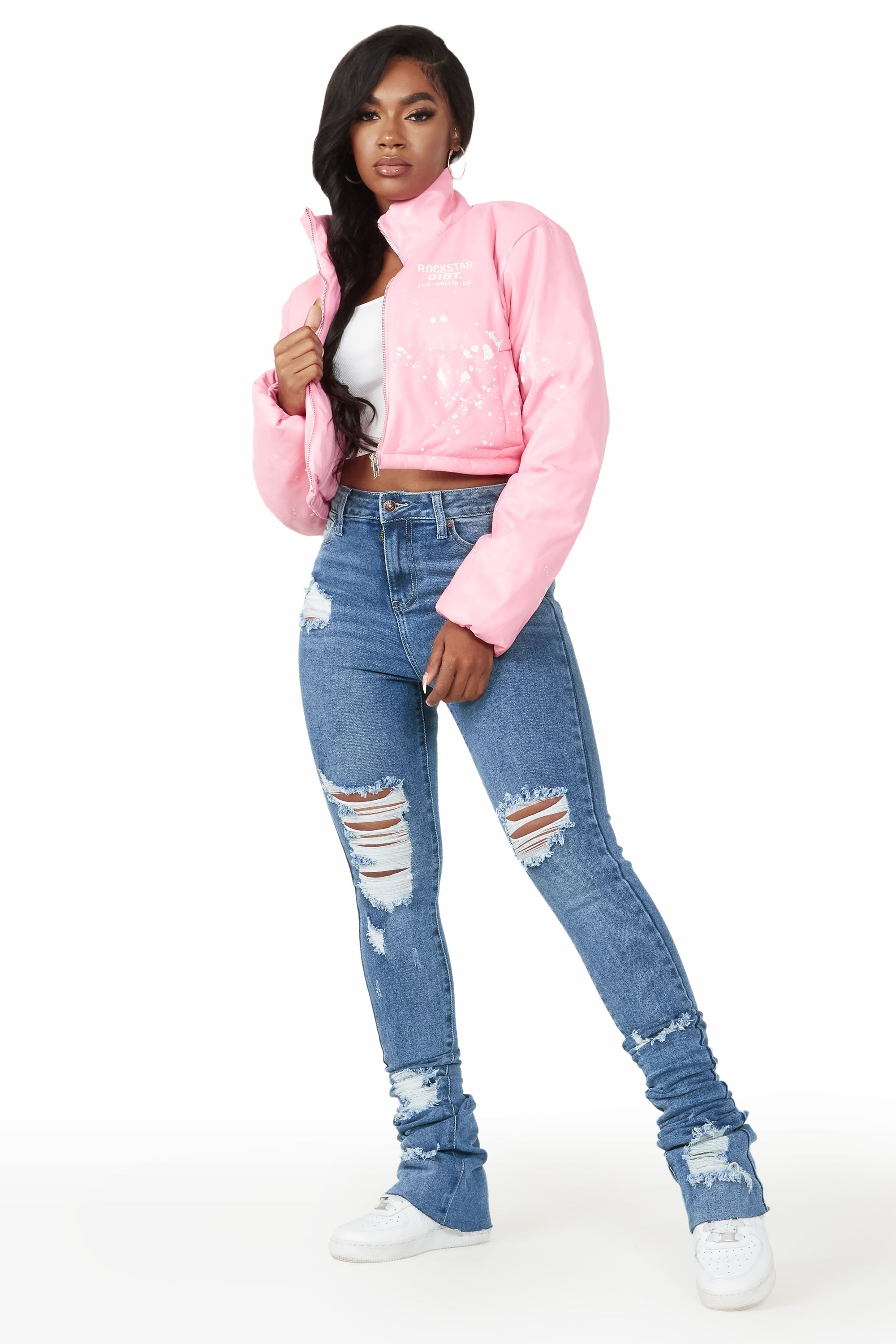Toni Pink Art Dept. Puffer Jacket