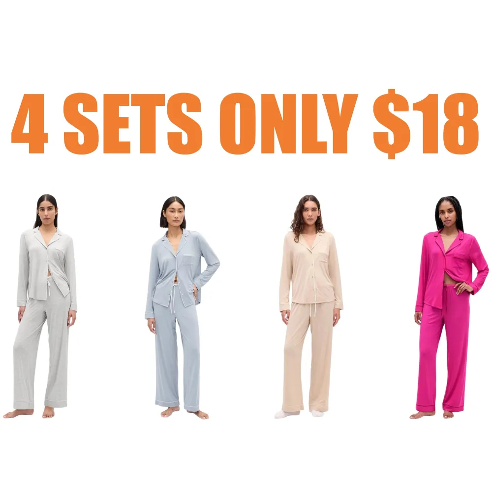 Women's Long Sleeve Button-Down Pajama Set