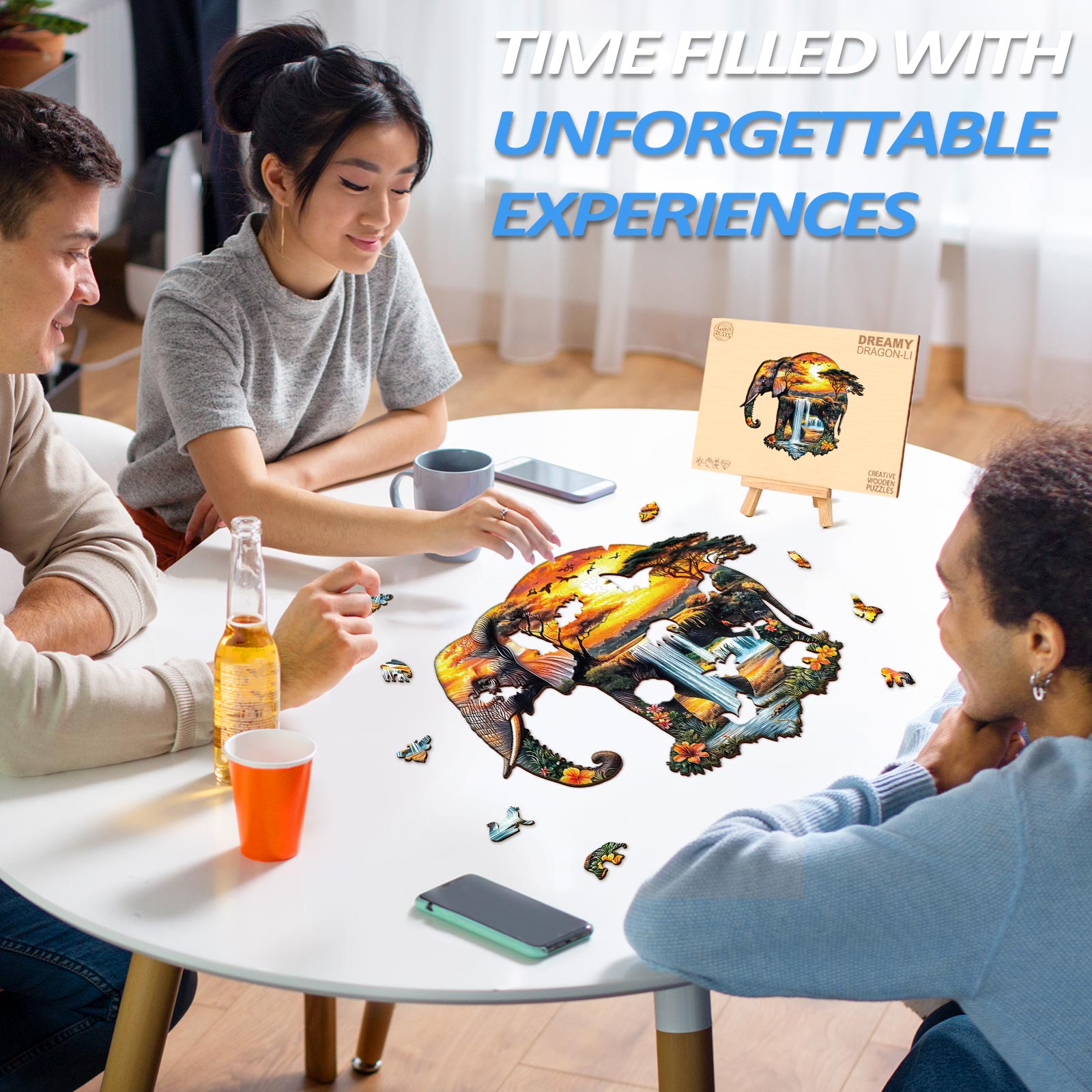 African elephant Wooden Jigsaw Puzzle