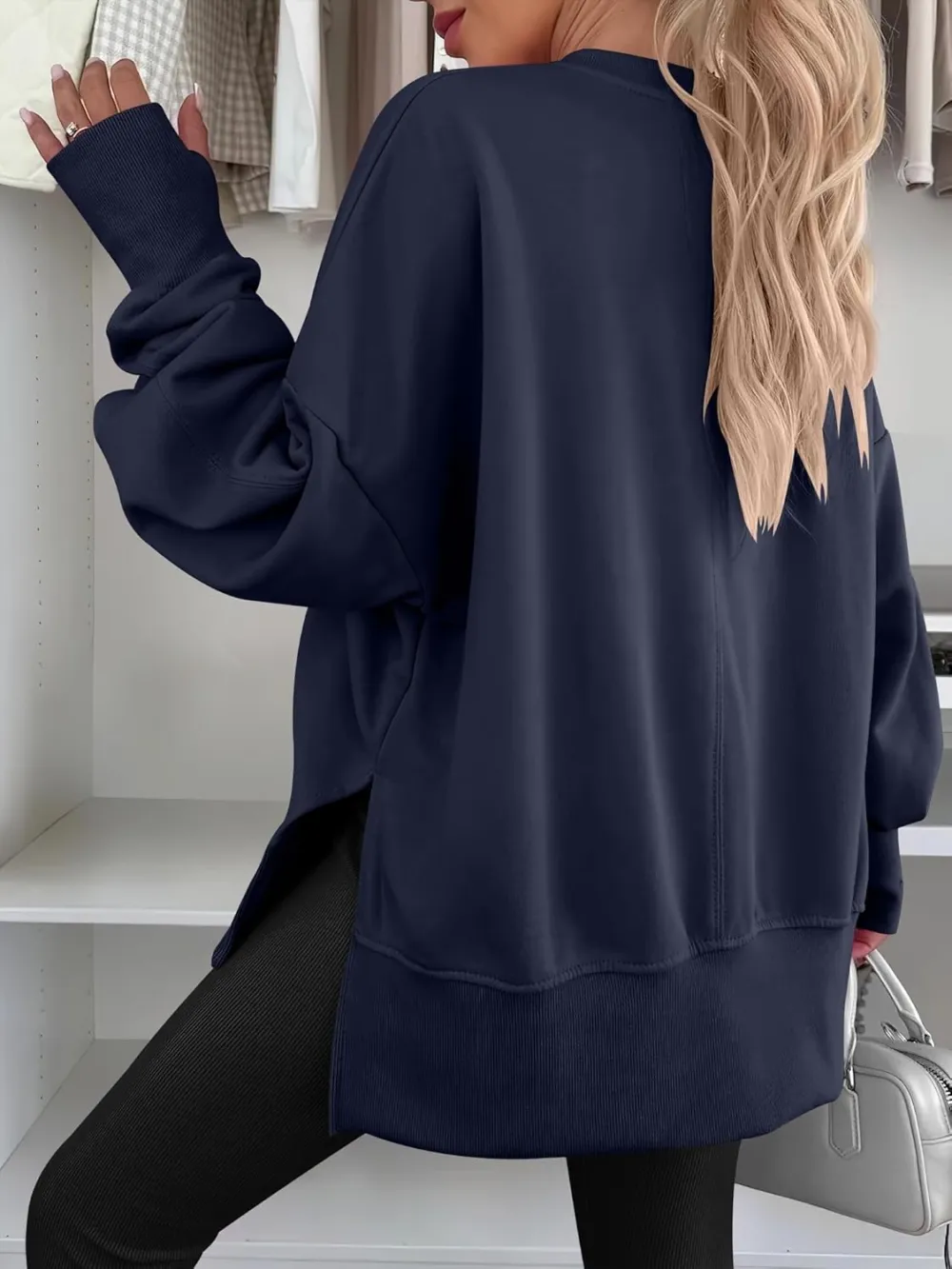 Women Oversized Sweatshirts Thumbhole Long Sleeve Hoodies Shirts