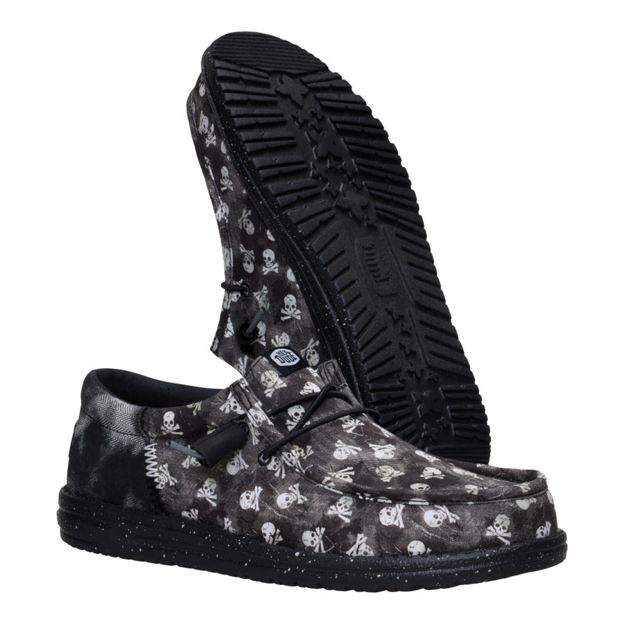 Wally Funk Skull Print - Black/Black Oyster