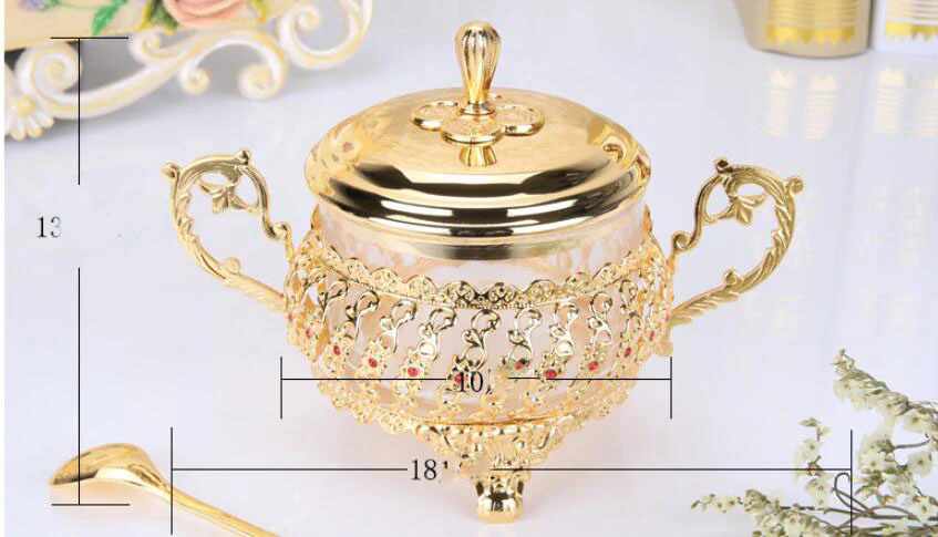 Golden European Serving Jar