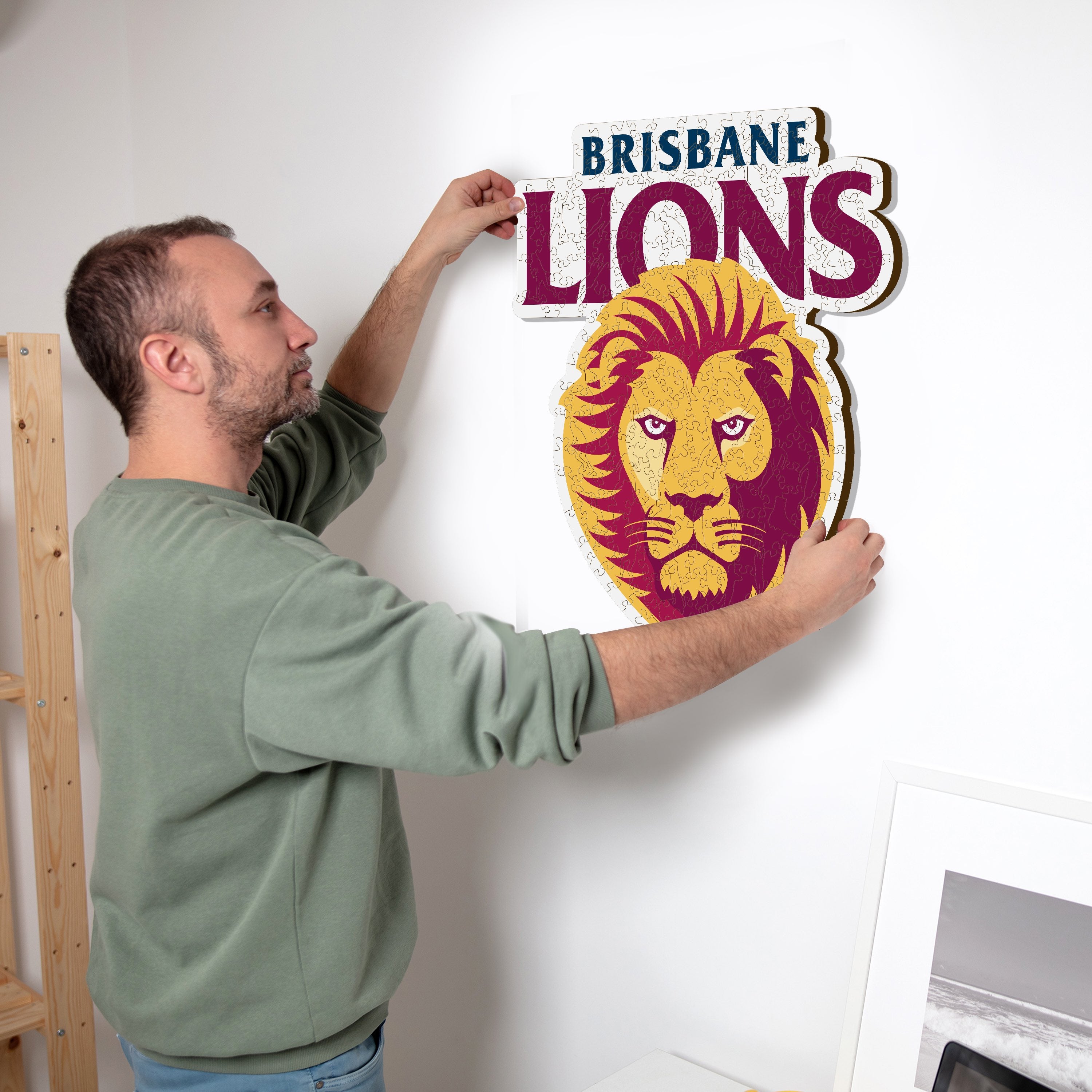 Brisbane Lions Logo - Wooden Puzzle