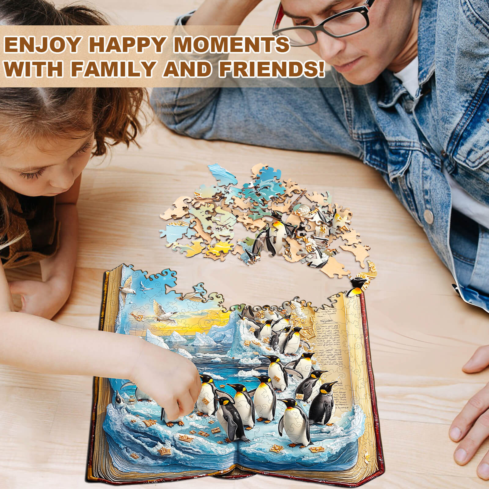 Penguin Story Wooden Jigsaw Puzzle