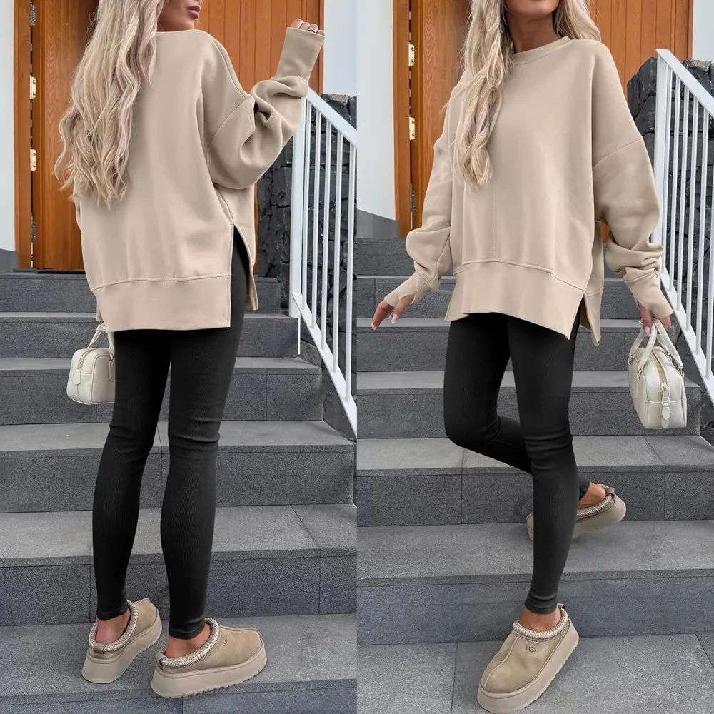 Women Oversized Sweatshirts Thumbhole Long Sleeve Hoodies Shirts