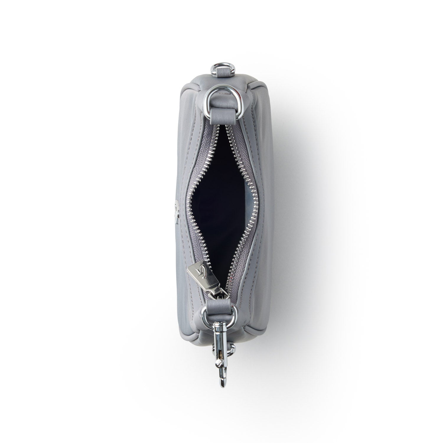 NANO NYLON HOBO BAG - GRAY