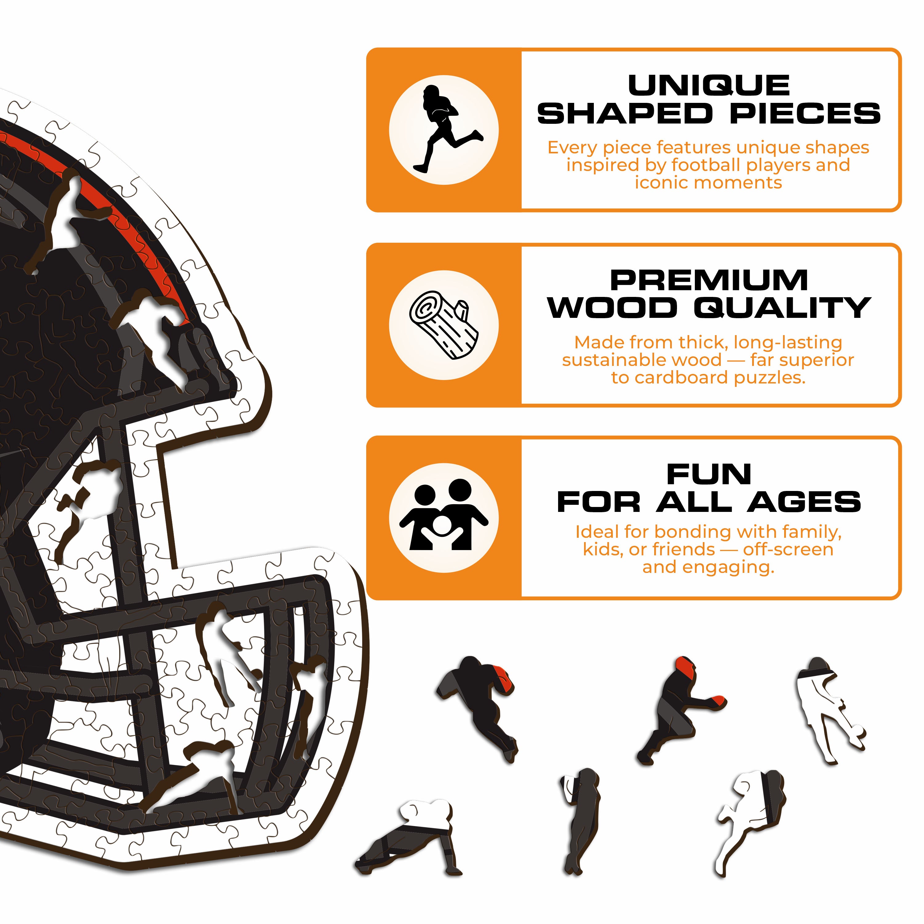 Texas Tech University Helmet - Wooden Puzzle
