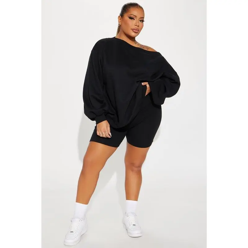 Shoulder Oversized Sweatshirt