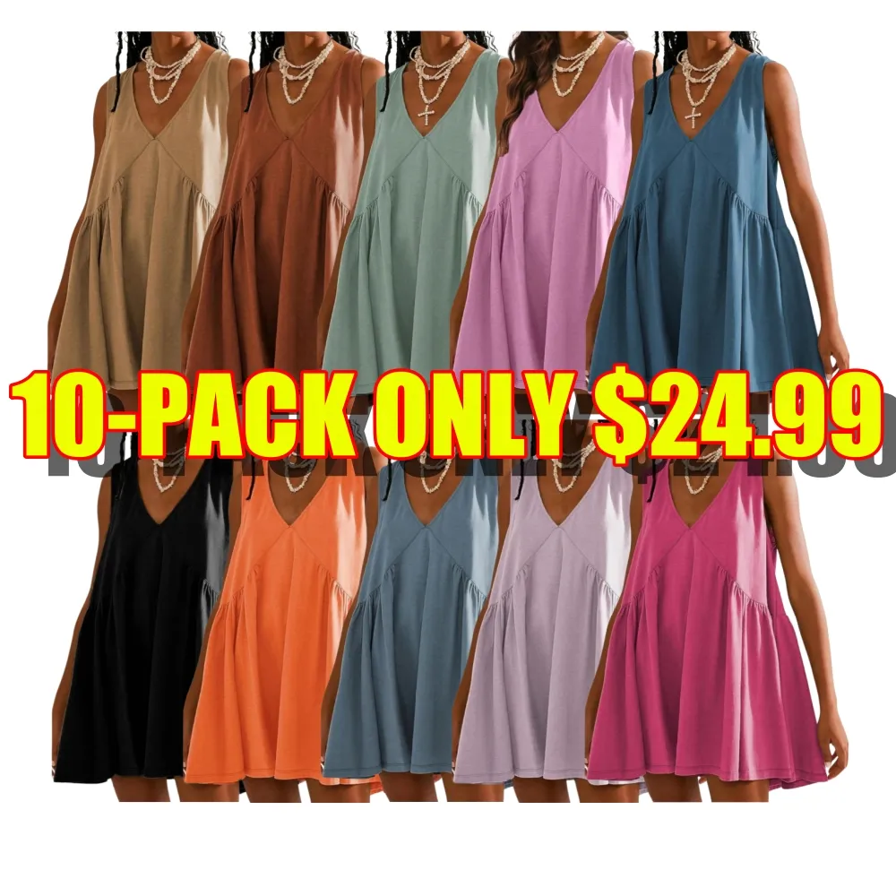 Womens Summer Sleeveless Mini Dress (Less than $3 each!)