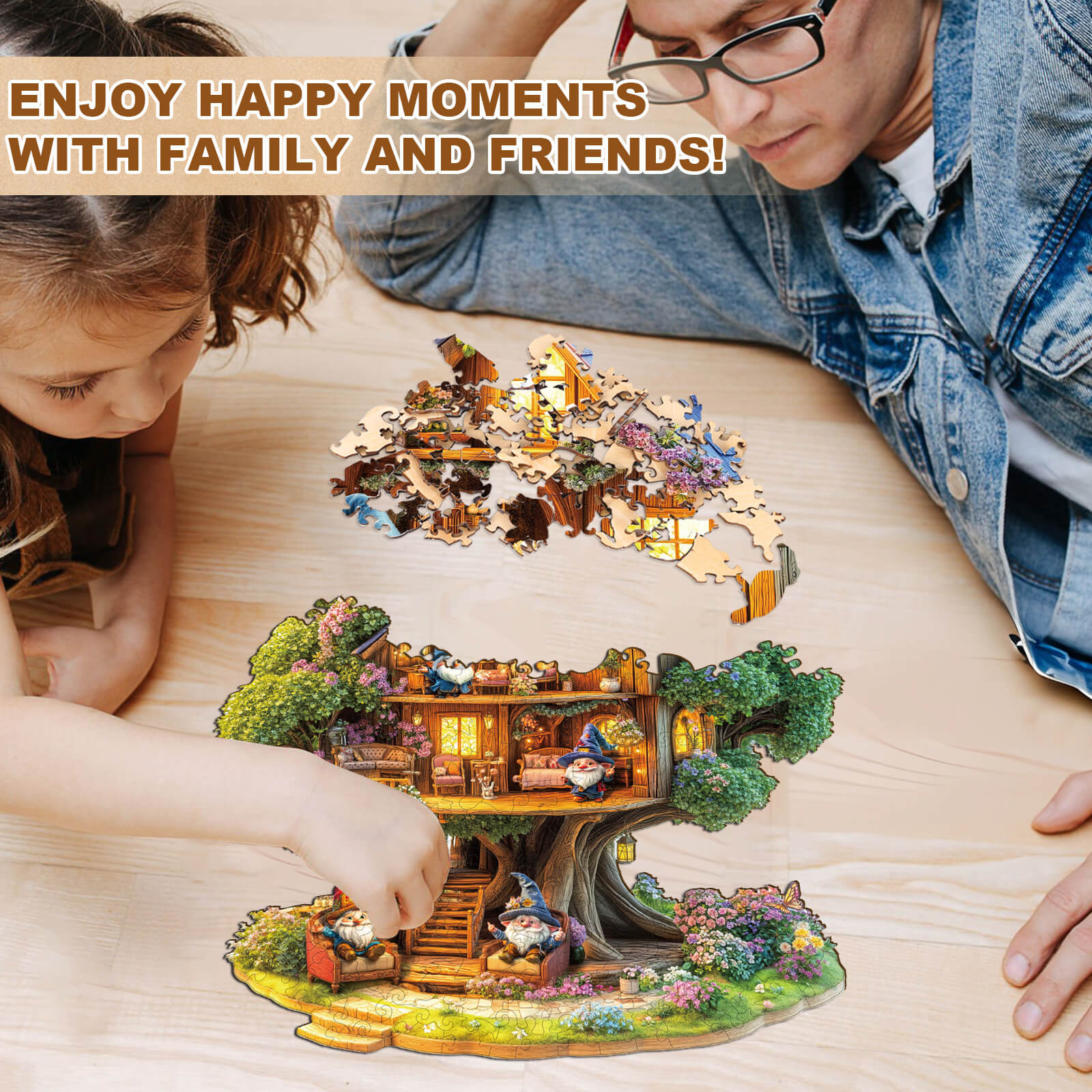 Elf Tree House Wooden Jigsaw Puzzle