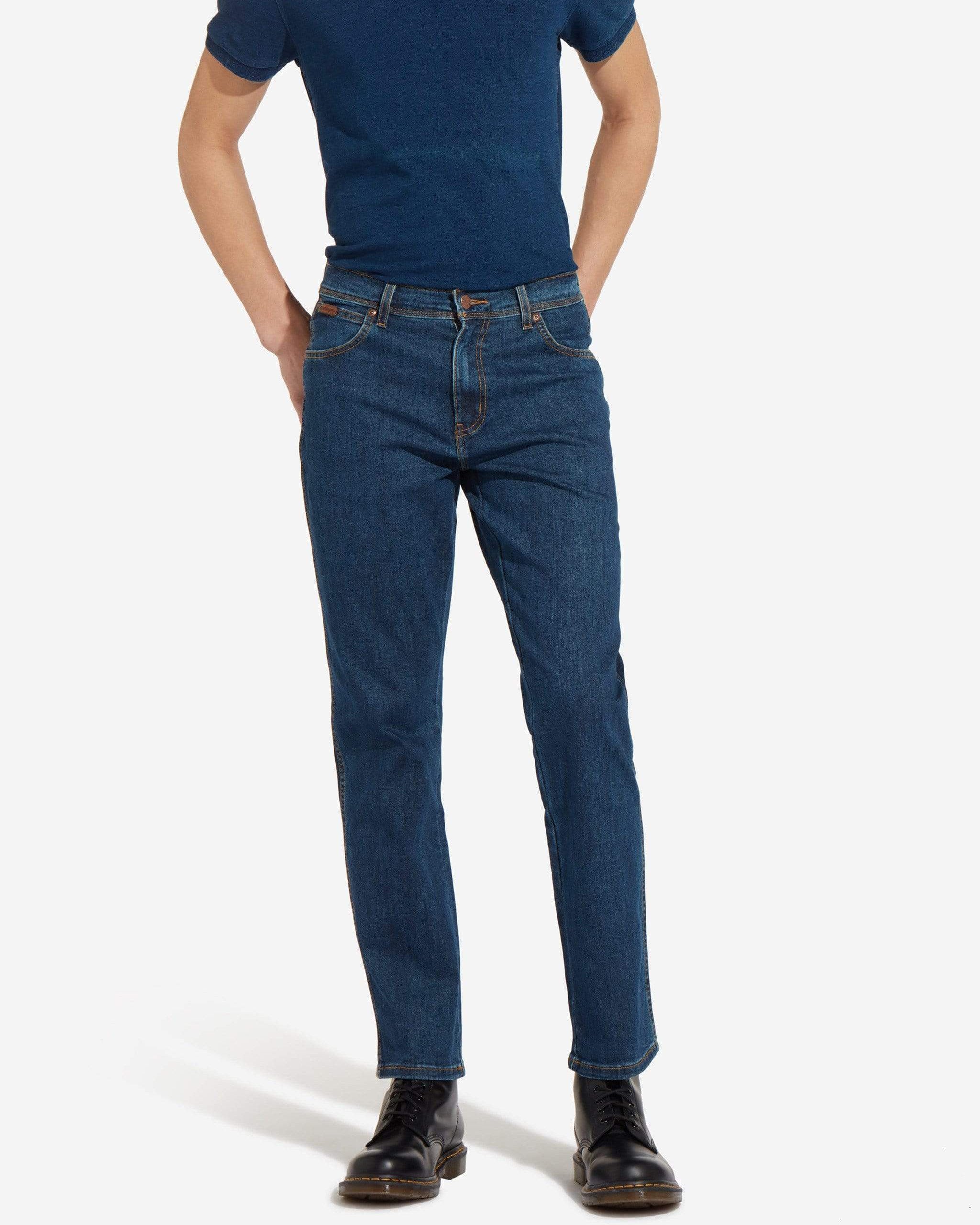 Texas Stretch Authentic Straight Mens Jeans - Darkstone