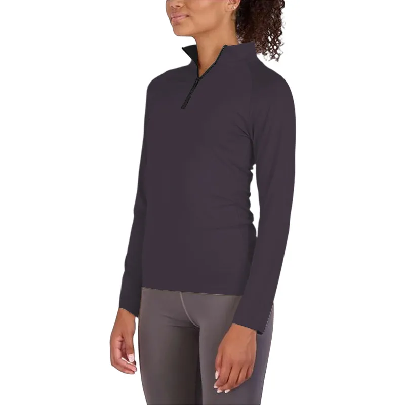Womens Dry-Fit Long Sleeve Quarter Zip & Full Zip Up Hoodie Workout Jacket (Available in Plus)