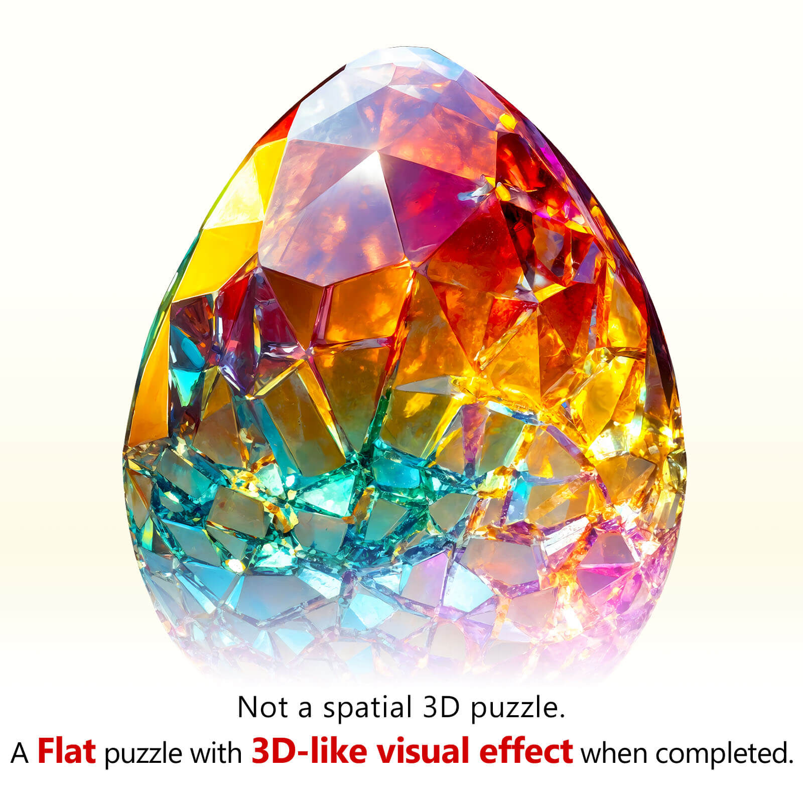 Colorful crystal egg Wooden Jigsaw Puzzle
