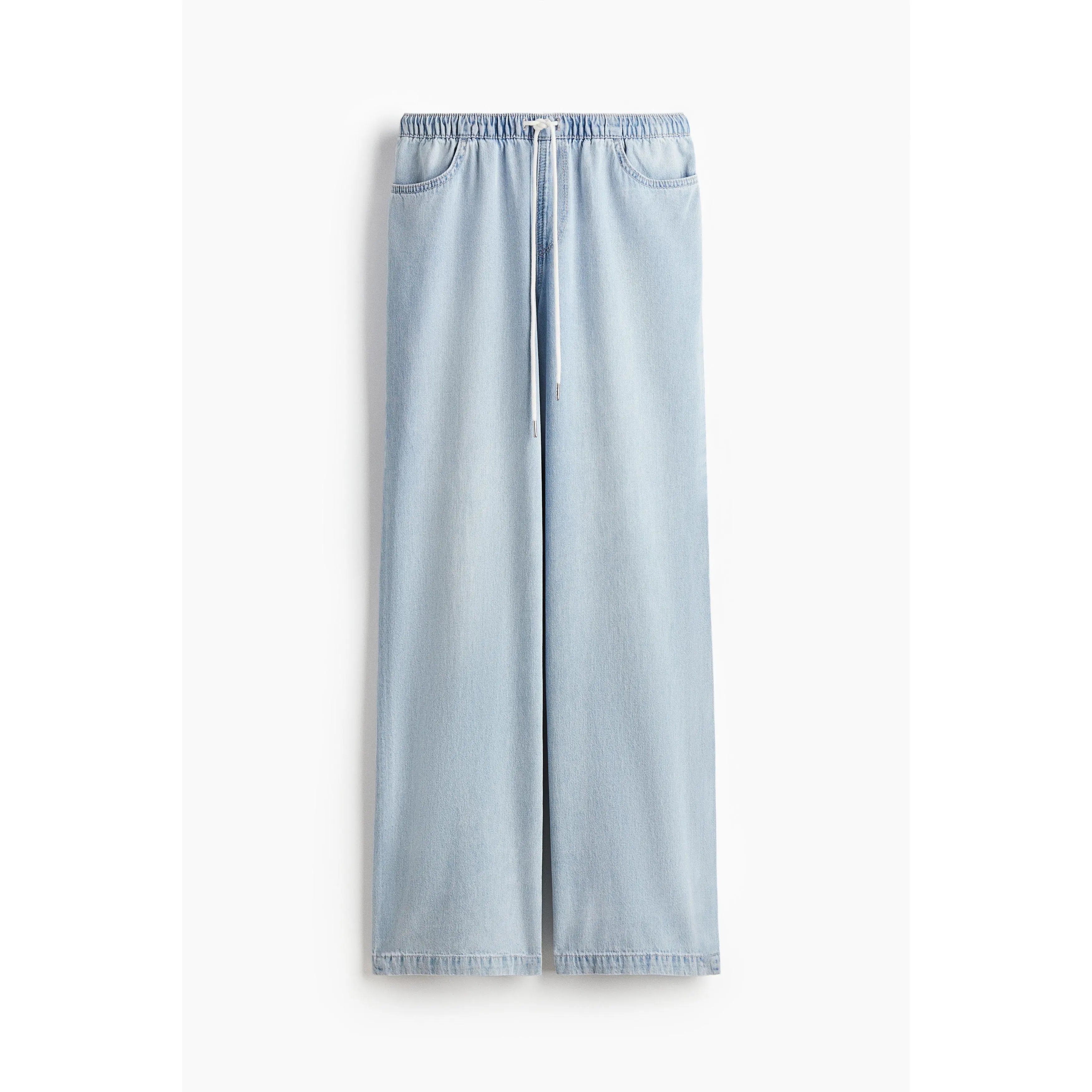 Denim drawstring trousers