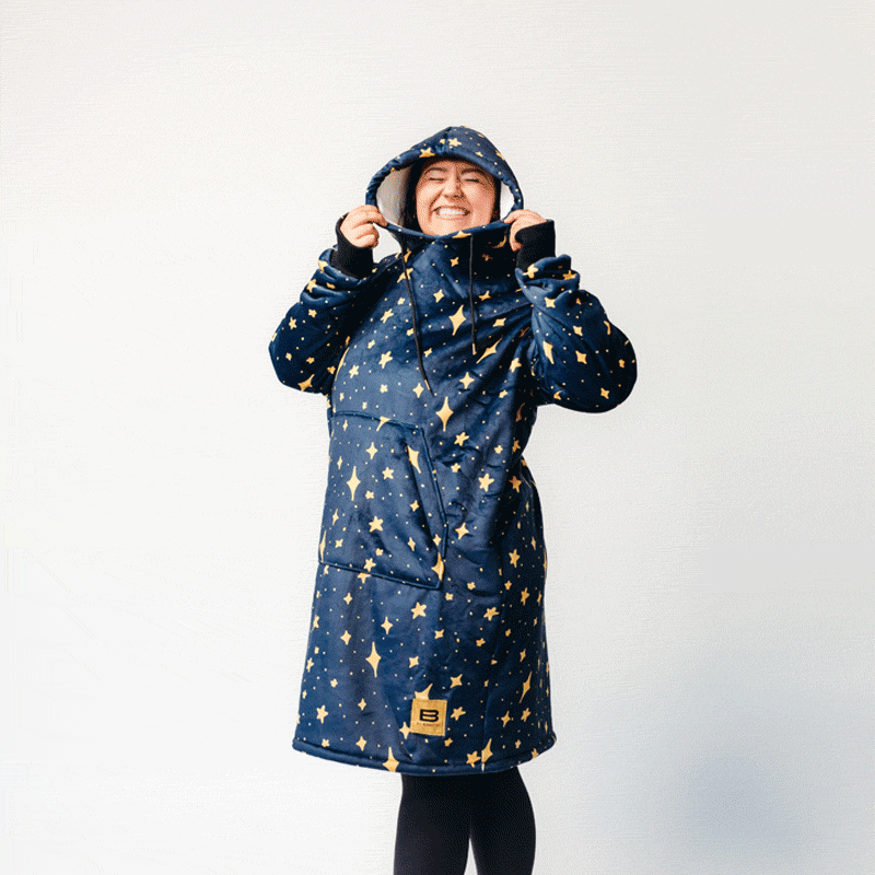 Wearable blanket Oversized with sherpa lining One size fits most.