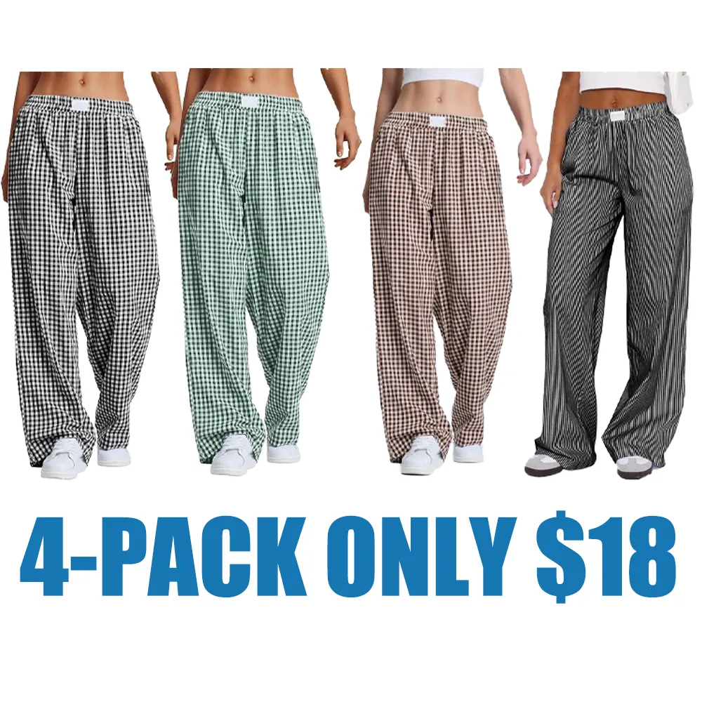 Women's plaid checkered casual pants(Just $3 Each!)