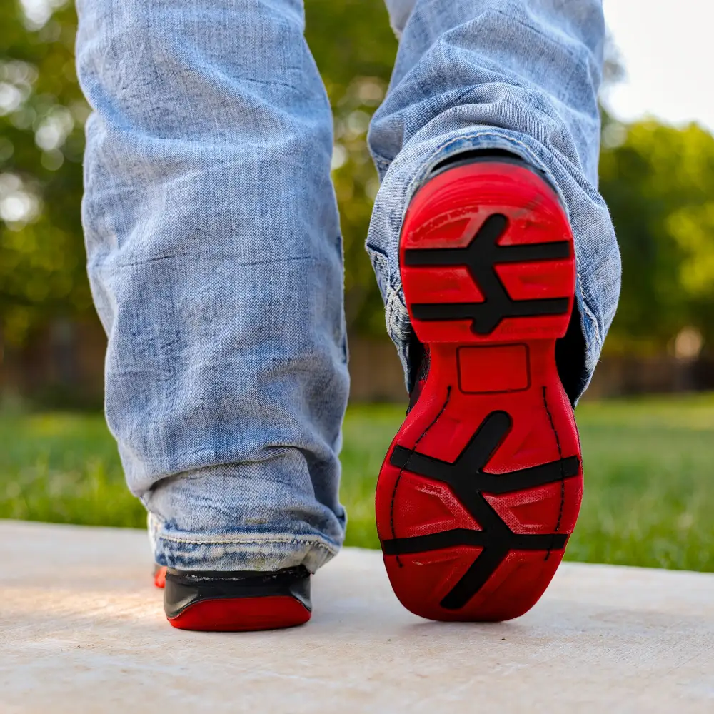 Black Cherry Ostrich Leather Boots With 3D Lightweight Sole - Composite Toe