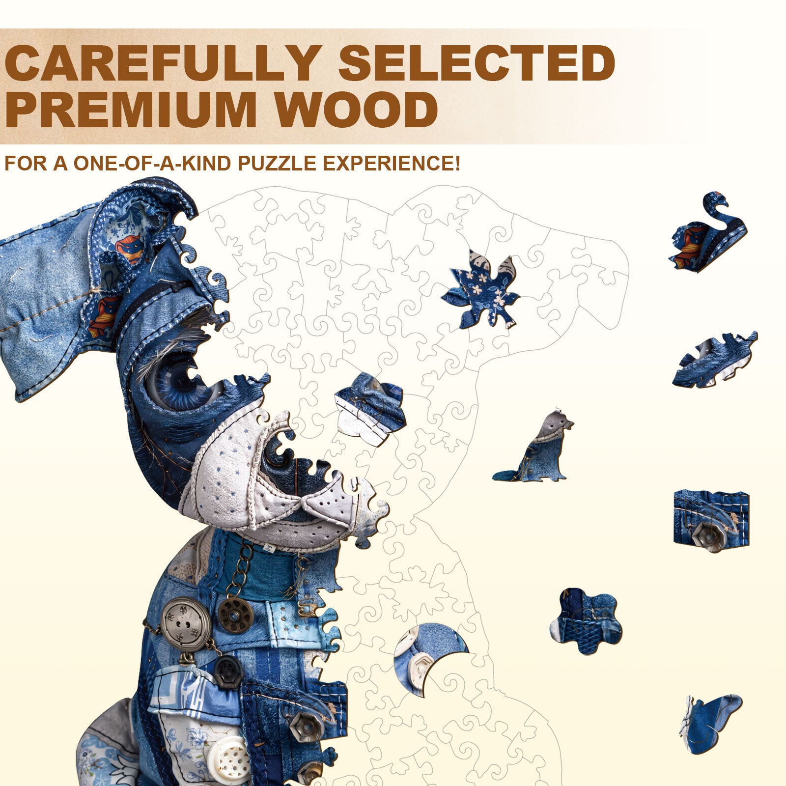 Cowboy Puppy Wooden Jigsaw Puzzle