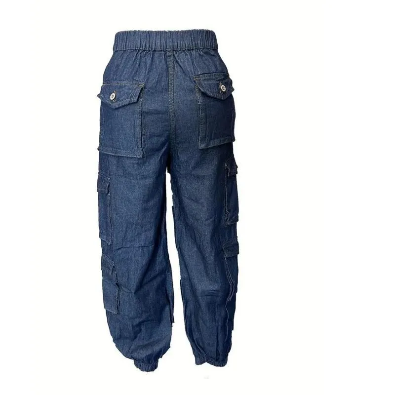 Women's stretch jeans high waisted work pants