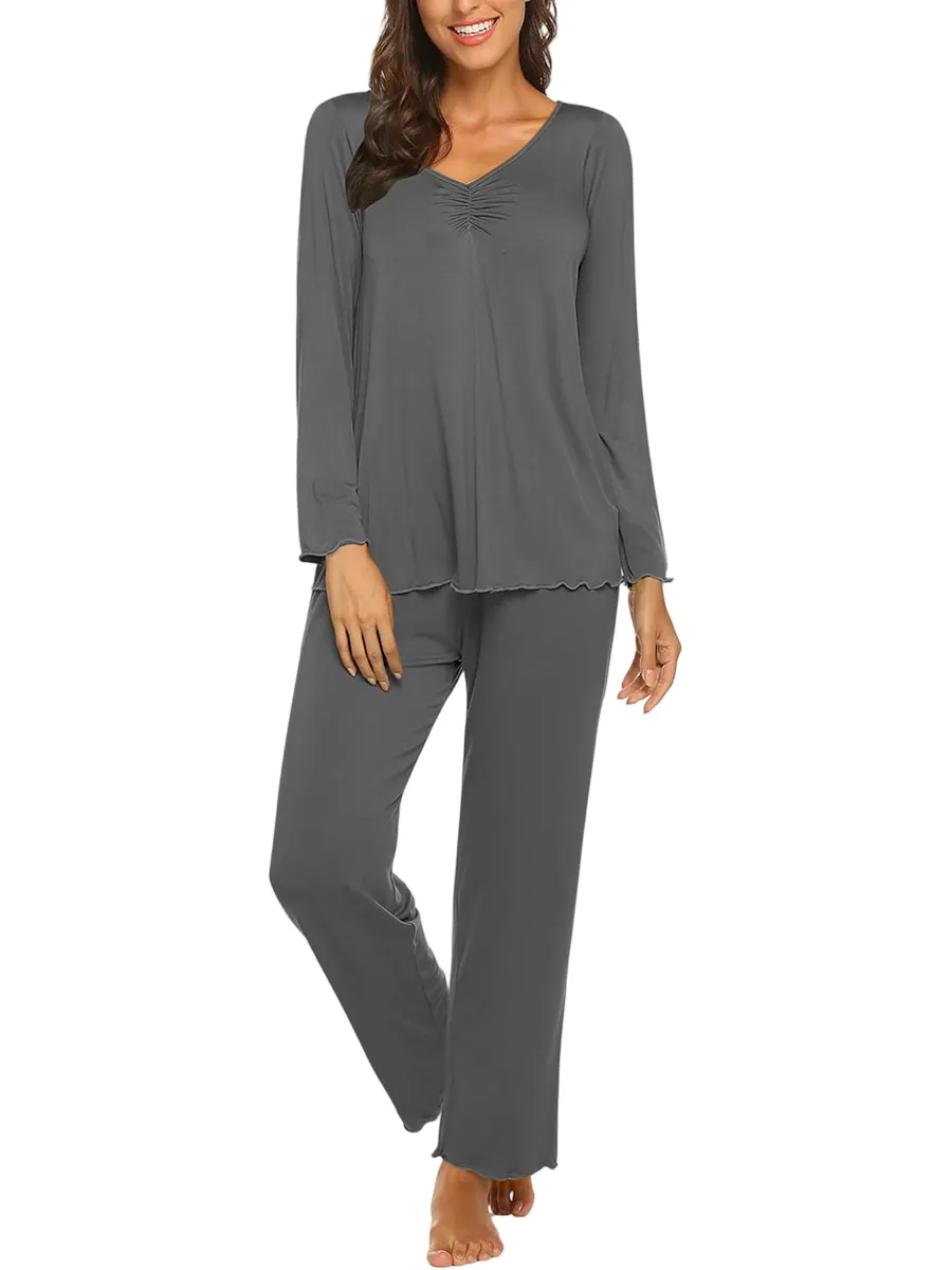 Womens Pajama Sets 2 Piece Lounge Set Fall Winter Pajamas