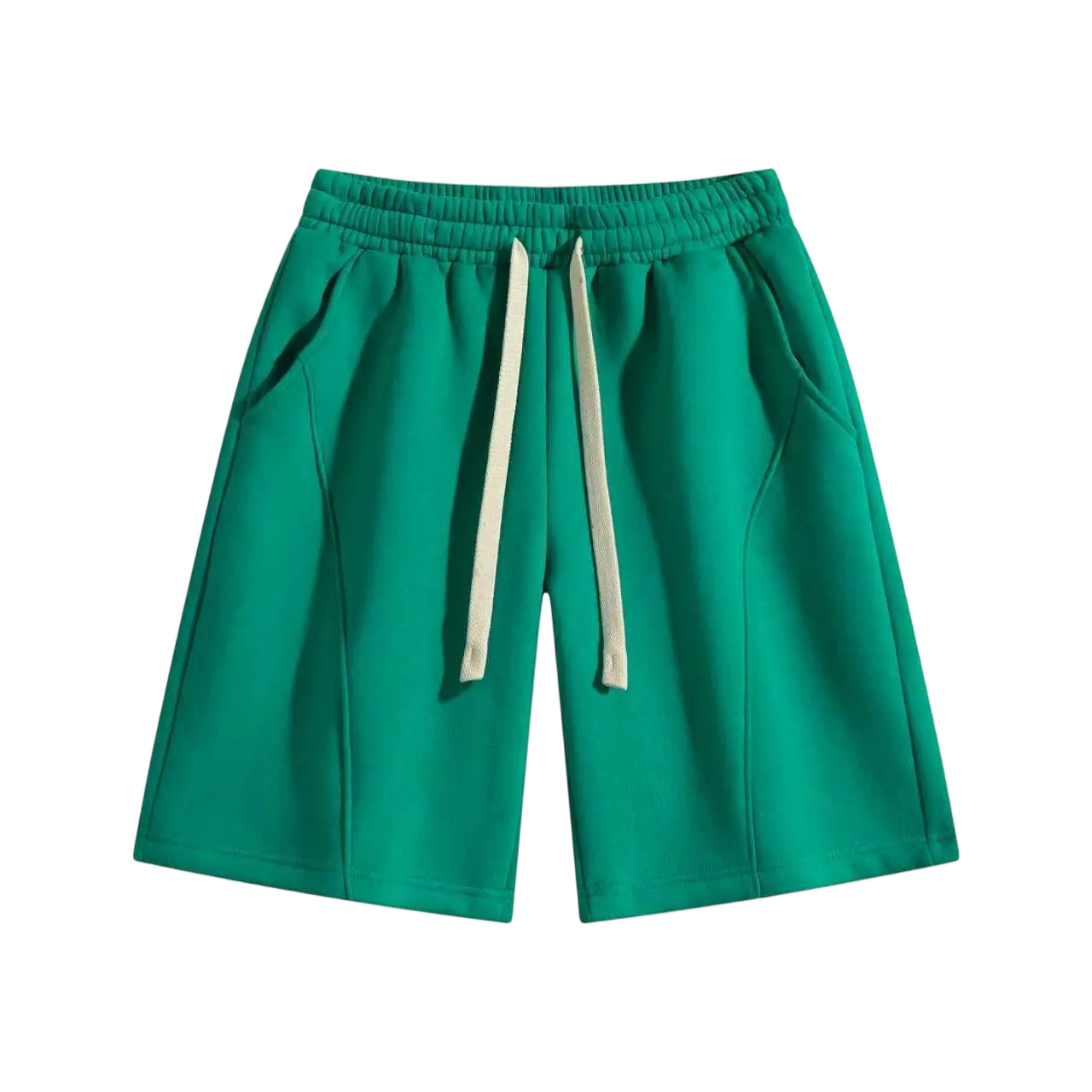 Men's Solid-Color  Cotton Pocket Shorts — Lightweight and Breathable