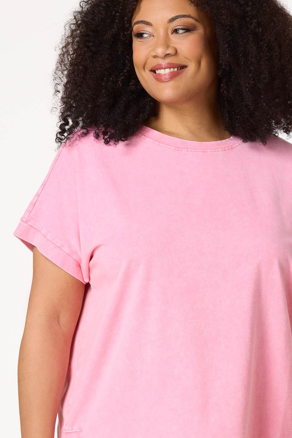 Plus Size Washed Pink Top