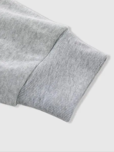 Fleece Lined Hooded Long Sleeve Half Zip Men's Sweatshirt