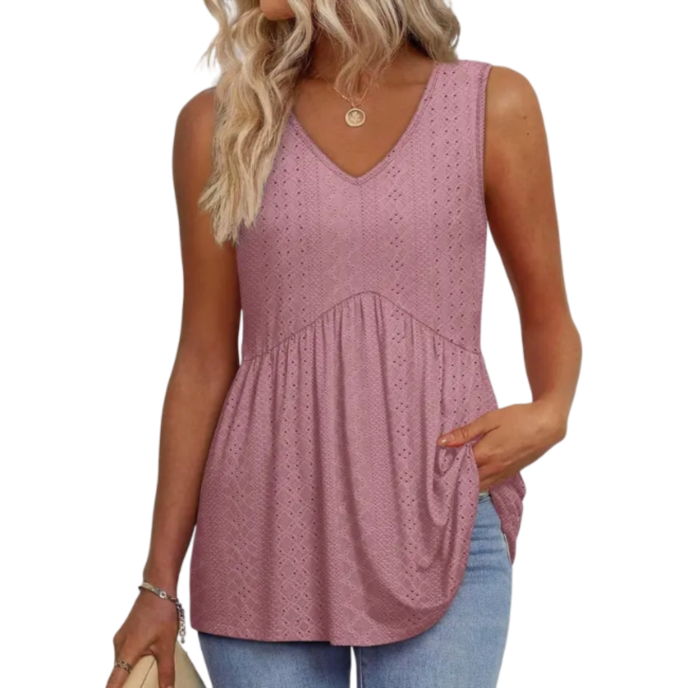 Womens Tank Tops  Flowy Peplum Tops for Women Dressy Sleeveless V Neck