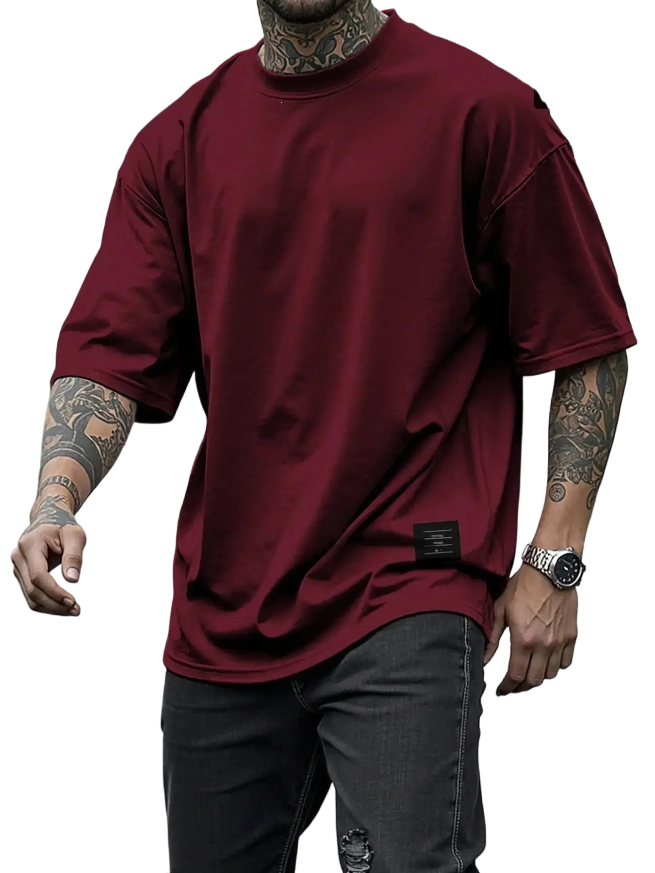 Men's Plus Size Round Neck Short Sleeve Shirt, Ultra Comfortable Everyday Wear, Casual Streetwear Oversized Style, Perfect for Daily Use