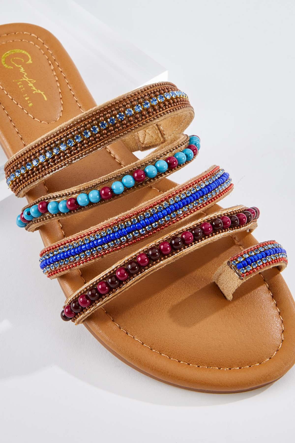 Seed Bead Toe Loop Sandals