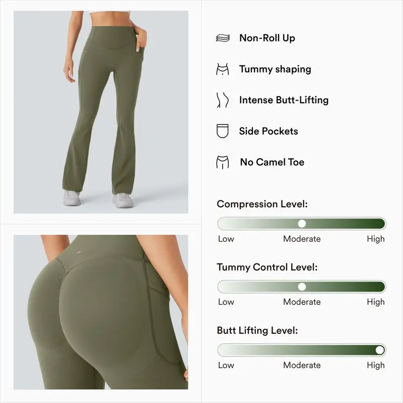 Scrunch Butt High Waist Yoga Bootcut Leggings