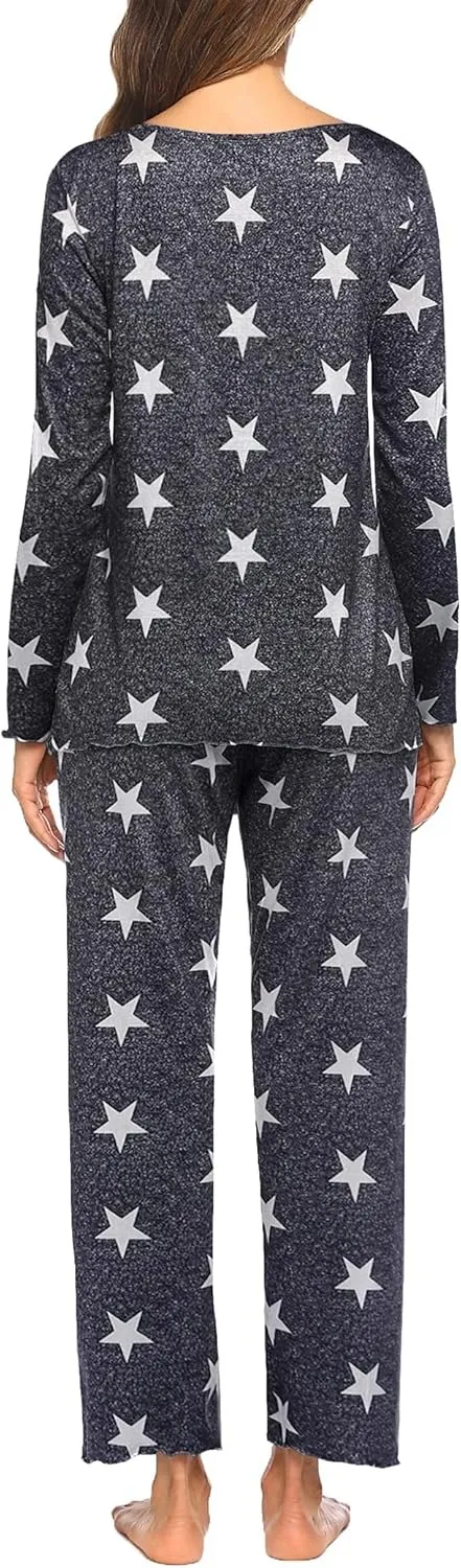 Womens Pajama Sets 2 Piece Lounge Set Fall Winter Pajamas