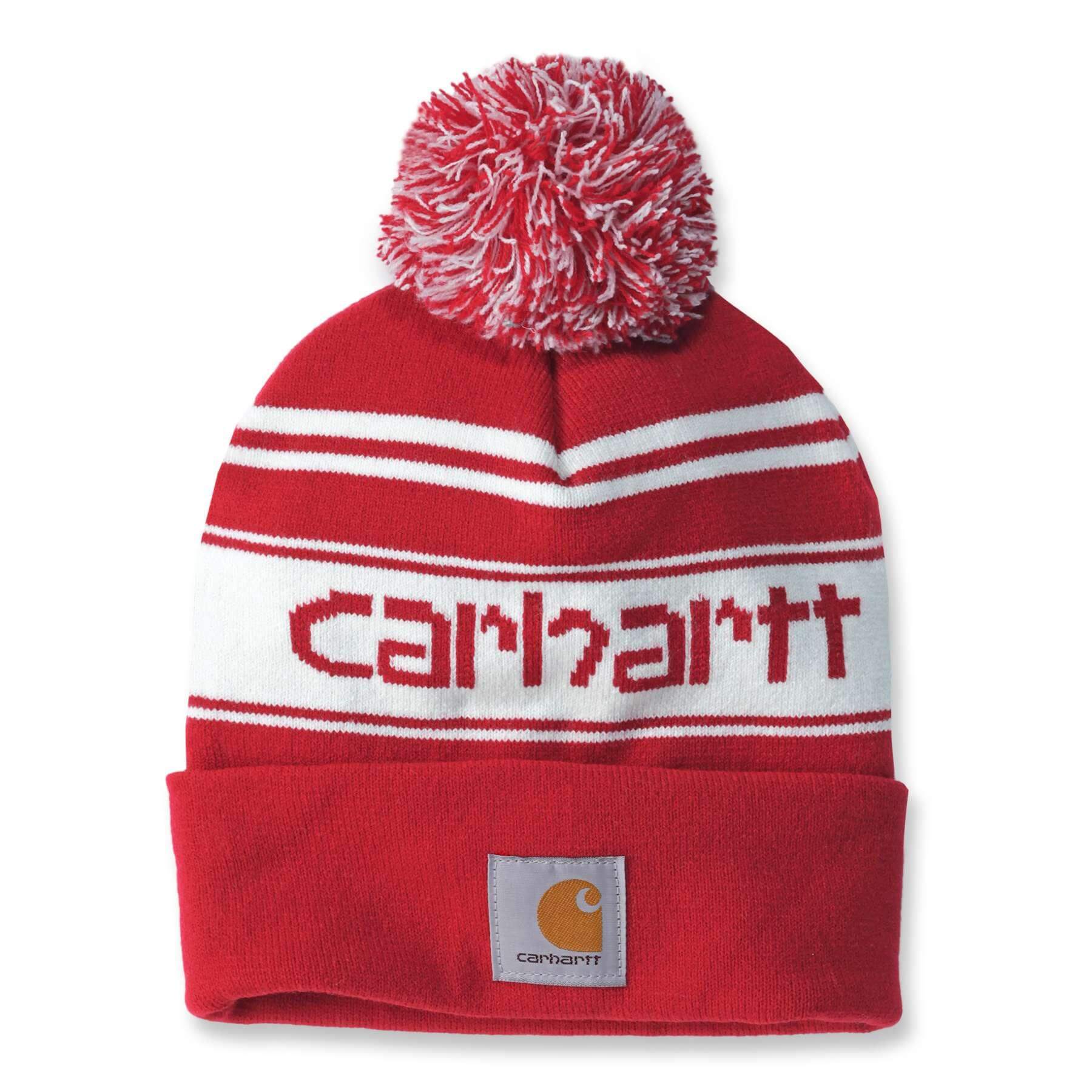 CHT Knit Pom Pom Cuffed Logo Beanie 105168