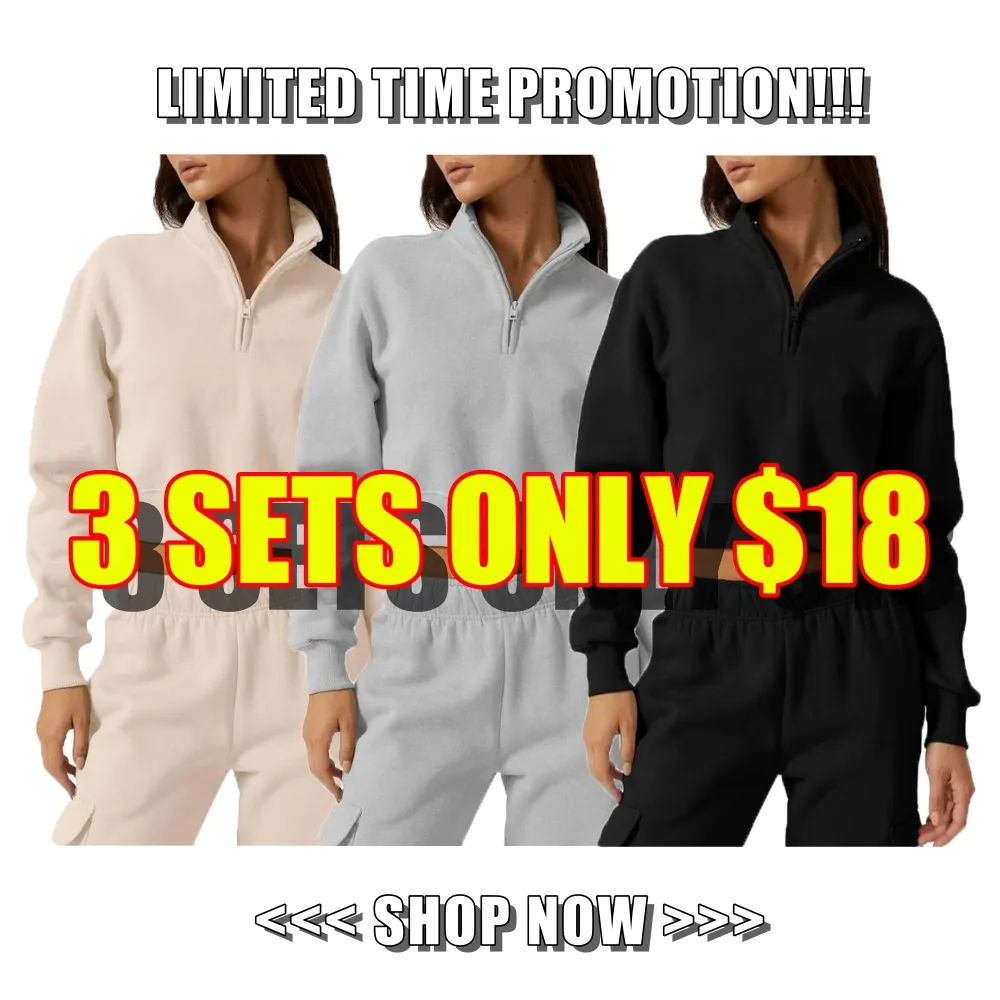 Women Half Zip Sports Top and Pants