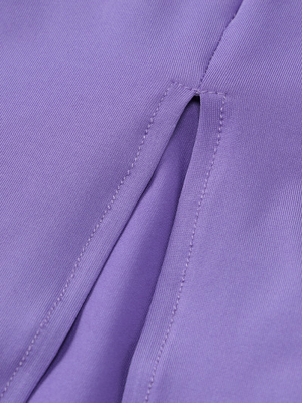 Hooded Solid Color Split-Back Bodycon High Waisted Maxi Dresses