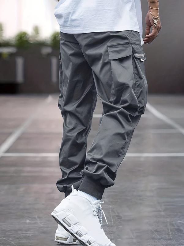 Men's Work Pants Trendy Cargo Pants with Large Pockets Jogger Pants Versatile Loose Casual Sports Pants