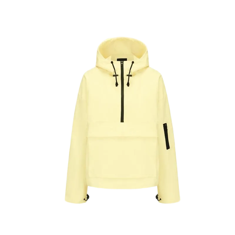 Woman Waterproof Oversized Fall Hoodie Coat Warm Half Zip Rain Jacket